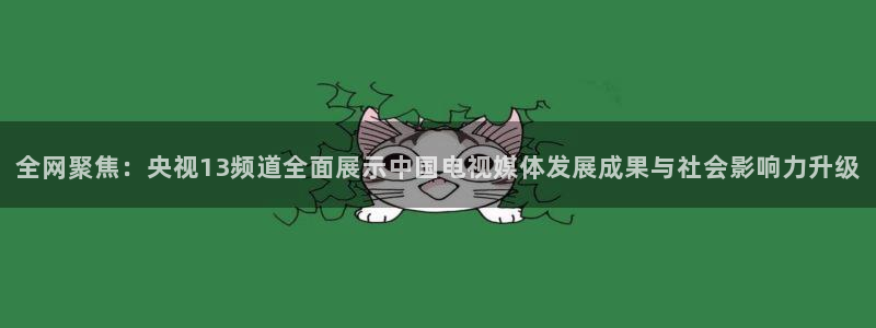 极速体育nba在线直播吧：全网聚焦：央视13频道全面展示中国电视媒体发展成果与社会影响力升级